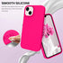 DOMAVER iPhone 13 Case - Hot Pink Silicone Soft Gel with Microfiber Lining for Cushion Protection.