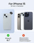 iPhone 15 Case, Silicone Phone Case with Military Grade Drop Protection, Shockproof Cover - Blue Grey