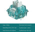 Akko 5-Pin 50gf (45pcs) Creamy Cyan Clicky Switch with LED Diffuser for Backlit Mechanical Keyboard - Pre-Lubed
