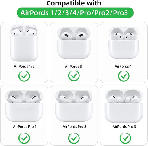 MOLOVA 5 Pack) Earbud Case Portable EVA Carrying Case Storage Bag Cell Phone Accessories Organizer with Carabiner