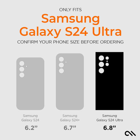 Case-Mate Tough Clear Case for Samsung Galaxy S24 Ultra, 16ft D3O Drop Protection, Wireless Charging