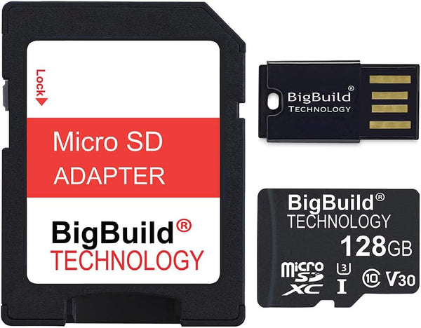 BigBuild Technology 128GB U3 Micro SDXC Memory Card for FiiO M21, M23, Sony NW-A306