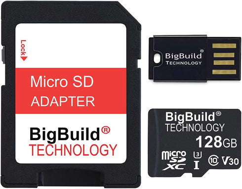 BigBuild Technology 128GB Ultra Fast 100MB/s U3 microSDXC Memory Card for Xiaomi Redmi Note