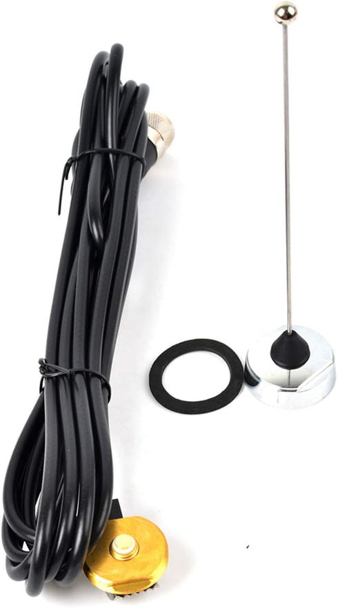 HYS TCJ-N1 400-470 13 RG58 PL259 UHF NMO Mhz Antenna with ft Coax Cable NMO to UHF Connector for Yaesu Kenwood HYT
