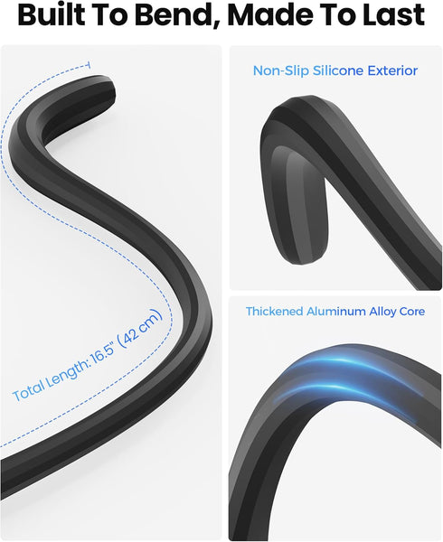 NINEFATICS 17-12 Flexible Phone Holder for Treadmill, Magnetic Gooseneck Cell Phone Mount Compatible w/ MagSafe, iPhone
