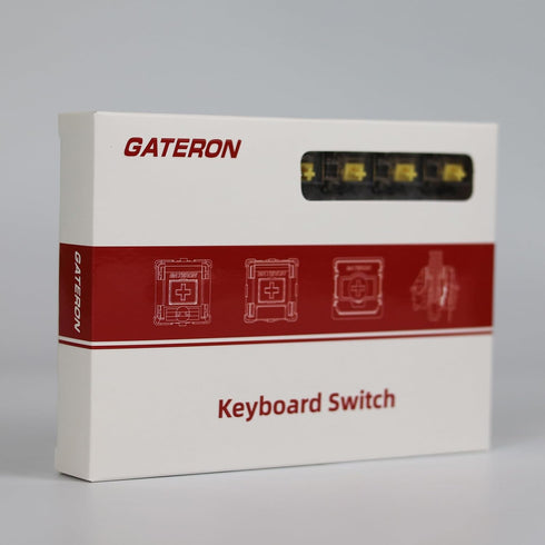 GATERON KS-15 Optical Yellow Keyboard Switches, 35gf RGB LED Infrared Path (35PCS, Yellow)