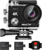 Dragon Touch 4K Action Camera, 20MP Vision 3 Underwater Waterproof Camera with 170° Wide Angle & Remote