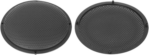 X AUTOHAUX 4pcs 10'' Plastic Audio Speaker Cover Mesh Subwoofer Grill Horn Guard Decorative Circle Grille Protector
