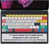 English Silicone Keyboard Cover for Microsoft Surface Pro 4/7 - Creative Rainbow Font for 12.3-Inch Keyboard