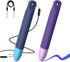 Kid-Friendly Stylus Pens for Touch Screens with Tethers, Mixoo Anti-Rolling Tablet Stylus 2 Pack for Kids, Compatible