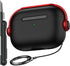 R-fun AirPods Pro Case with Secure Lock & Cleaning Kit, Protective Cover for AirPods Pro 2 (USB-C/Lightning), Black/Red