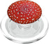 Red Fly Agaric Amanita Mushroom Fungus Hipster Nature Gift PopSockets PopGrip: Swappable Grip for Phones & Tablets,