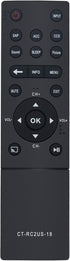 CT-RC2US-18 Replacement Remote for Toshiba LED TV Models 0L711U18, 55L711U18, 50L711M18, 55L711M18, 43L511U18