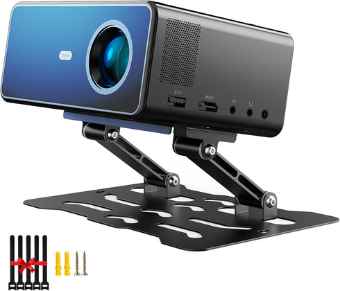 3-in-1 Adjustable Projector Mount Stand Universal Ceiling/Wall/Table Mount with 180 Dual-Axis Rotation,