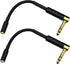 CESS-238 Right Angle 1/4 Inch TRS to 3.5mm Adapter, 6.35mm Male to 3.5mm Female Stereo Audio Adapter