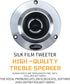 4'' 300watts 4 Ohm Ferrite Tweeters for Car Audio, Pair of Titanium Film Aluminium Panel Bullet Speakers