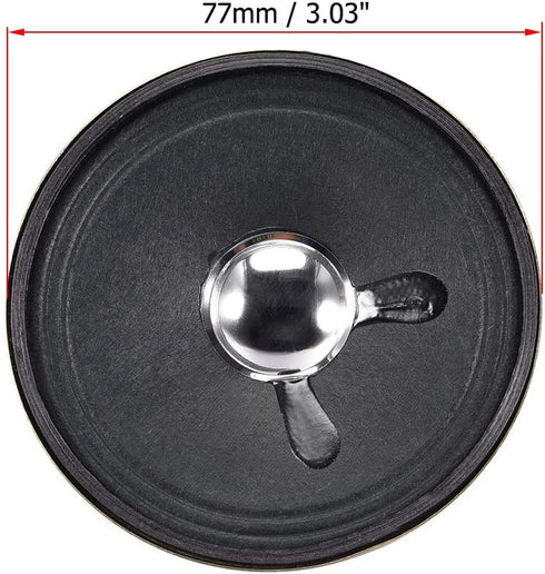 uxcell 3W 8 Ohm Micro Internal Speaker Magnet Loudspeaker 77mm Dia 4pcs