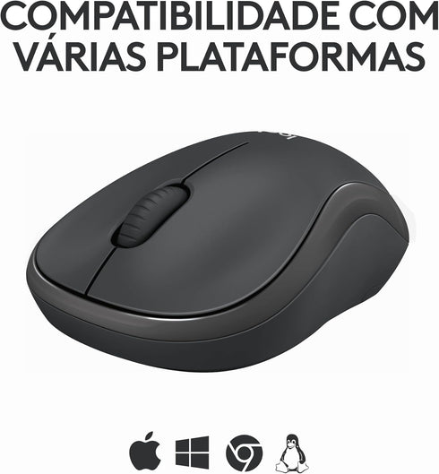 Logitech M240 Silent Bluetooth Mouse, Wireless, Compact, Portable, Smooth Tracking, Compatible with PC, Mac, Laptop