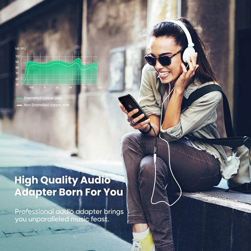 UGREEN Lightning to 3.5mm Headphone Adapter, MFi Certified, Compatible with iPhone 14 Pro Max/14 Plus/13/12/11/SE,