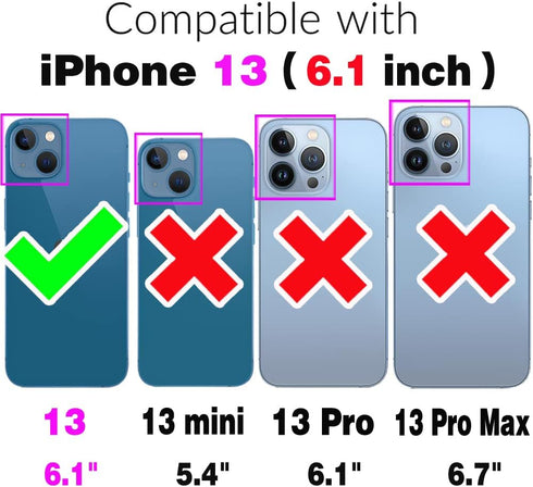 Asuwish Phone Case for iPhone 13 6.1 inch with Screen Protector Cover Hybrid Luxury Cute Marble Shockproof Full Body Hard Heavy Duty Slim Cell iPhone13 5G i i-Phone i13 iPhone13case Women Girls Purple