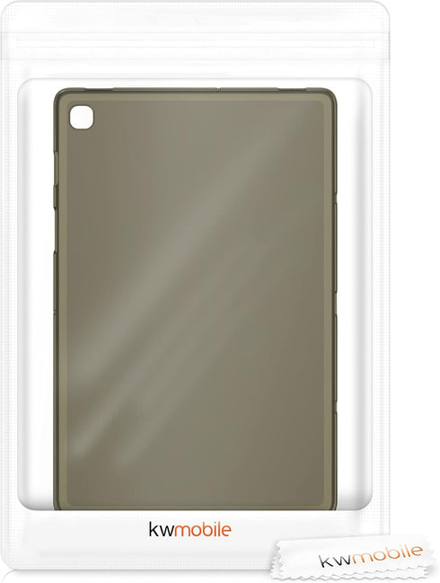 kwmobile Soft TPU Back Protector Case Compatible with Samsung Galaxy Tab S5e - Black/Transparent