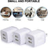 FiveBox USB Wall Charger Block, 3-Pack Dual Port 2.1Amp Fast Charging Cube for iPhone, iPad, Samsung