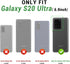 SUANPOT Leather Wallet Case for Samsung Galaxy S20 Ultra 6.9" (NON S20/S20+) Black, RFID Card Holder, Shockproof