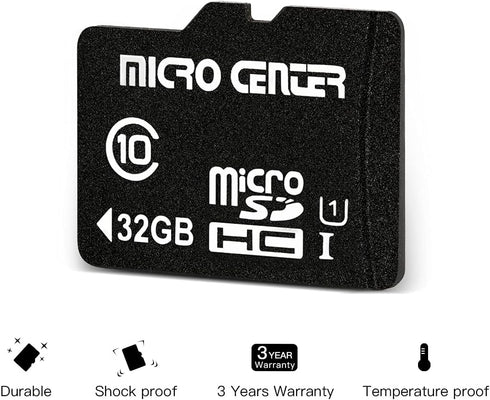 INLAND Micro Center 32GB Class 10 MicroSDHC Flash Memory Card with Adapter for Mobile Device Storage (5 Pack)