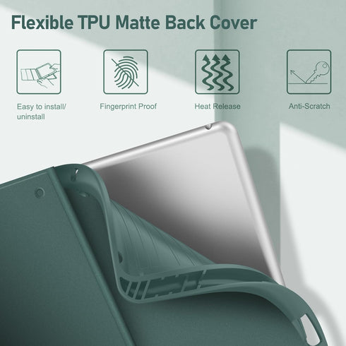 Fintie Keyboard Case for iPad 9th/8th/7th Generation (2021/2020/2019) 10.2 Inch, Midnight Green, Bluetooth Keyboard