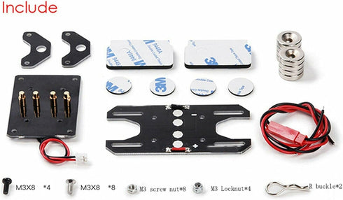 1:10 SCX10 D90 TRX4 XBERSTAR Magnetic Stealth Invisible Body Shell Post Mount for RC Car (BLACK)