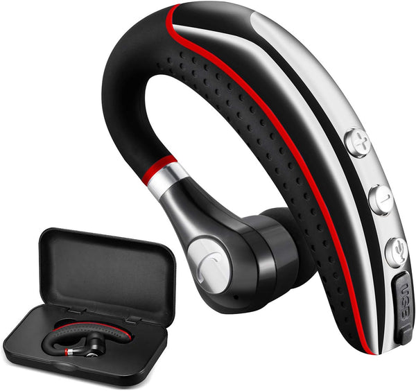 Bluetooth Headset, Wireless v5.0 Business Earpiece, Lightweight Sweatproof Earphones with Mic for Office/Workout