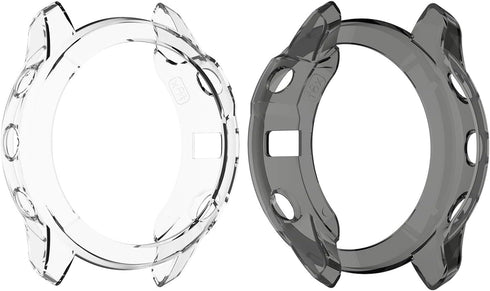 RuenTech Case Cover for Garmin Fenix 6X/6X Pro - TPU Protective Case Frame for Fenix 6X Smart Watch in Black &
