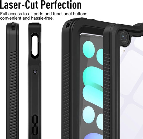 AICase Waterproof, Dustproof, Shockproof Case Cover for iPad Mini 6 2021 (6th Generation) 8.3 Inch with 360 Full-Body