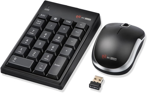 MCSaite Wireless Numeric Keypad & Mouse Combo - Wireless Number Pad Keyboard and Mouse for Laptop Desktop