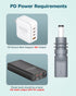 Gunovy 2PCS 20V 5.5 2.1mm 100W Starlink Mini Power Adapter USB C to DC Power Cable Adapter for Starlink Mini