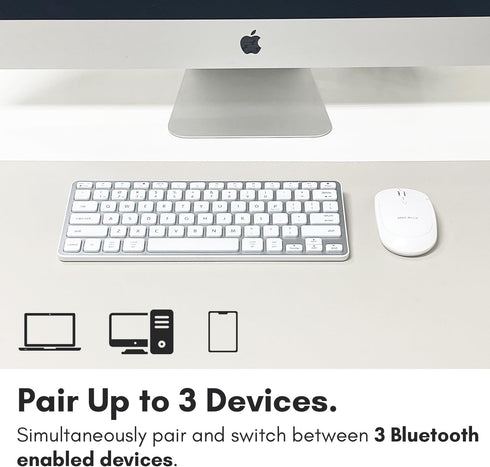 Macally Backlit Bluetooth Keyboard, Small Wireless Keyboard for MacBook Pro/Air, iMac