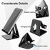 Crpich Acrylic Phone Stand, Ergonomic Design for Apple iPhone and Samsung Galaxy, Black