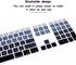 Ombre Grey Silicone Keyboard Skin Cover for iMac Wired USB Full Size Keyboard A1243 (G6 MB110LL/B, MB110LL/A)