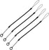 Mini Skater Plastic Elastic Tether Lanyard for Stylus Pens, 4 Pcs with Silicone Ring