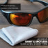 Premium Lens Glasses Cleaning Cloth by Microfiber Wholesale | Black | 6”x6” | 10pk | Soft Microfiber Suede | Travel