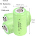 anmas rucci 1.2V 2200mAh 16-Pack Odstore Ni-Cd Rechargeable C Battery Sub C Batteries C Size (Green)