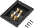 Speaker Terminal Connector, 4 Pure Copper Plated Wiring Terminal Box with 4 Mounting Holes