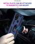 for Moto G Pure Case with HD Screen Protector, Military Grade Ring Car Mount Kickstand Hybrid Hard Soft TPU (Blue)