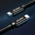 60W PD Type C to Type C 1M Data Cable, Black, Compatible with Smartphones, Laptops, Game Consoles