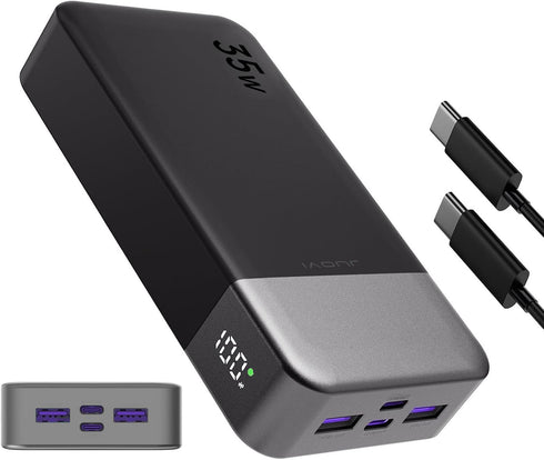 Portable Power Bank 20000mAh - 35W Fast Charging Battery Pack with LED Display for iPhone, Galaxy, Tablet, Switch