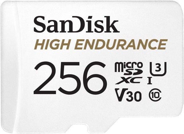 SanDisk 256GB High Endurance Video microSDXC Card with Adapter for Dash Cam and Home Monitoring Systems