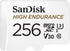 SanDisk 256GB High Endurance Video microSDXC Card with Adapter for Dash Cam and Home Monitoring Systems