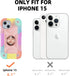 Cookiver 15 6.1" Compatible with iPhone Case - Heavy-Duty Shockproof Military-Grade Rugged Cover with Ring Stand, Glass