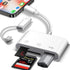 HCYEBT SD Card Reader for iPhone/Android, Memory Card Reader Supports SD/MicroSD Card and