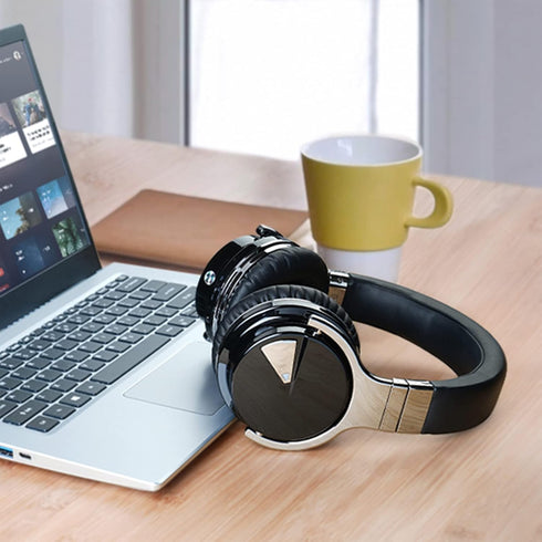 Silensys E7 Active Noise Cancelling Headphones - Bluetooth Over Ear Headphones with Microphone, 30 Hours Playtime,